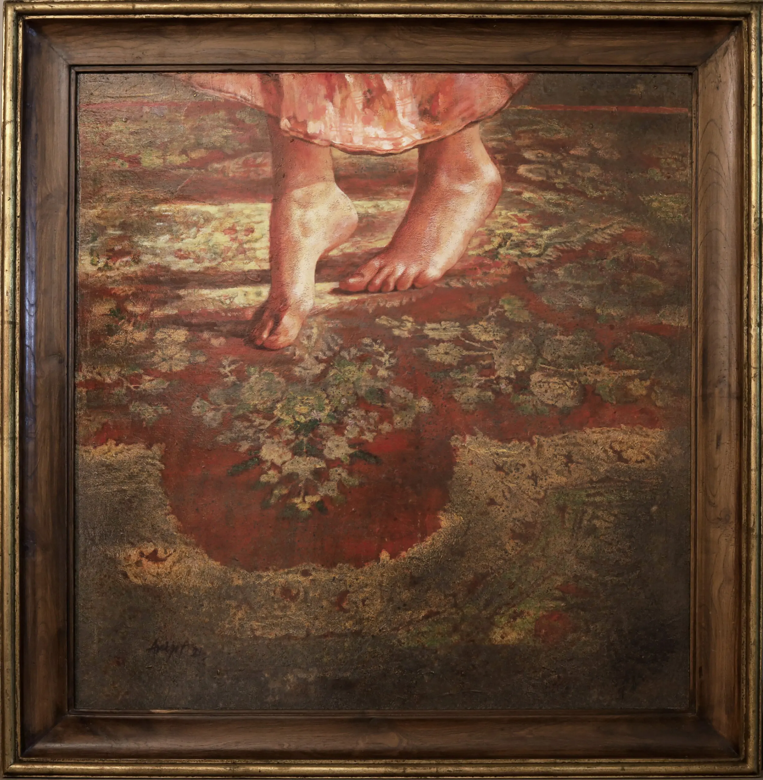 Masquerade1 Saving Graces with frame 40x42inch, Tempera on Canvas Board