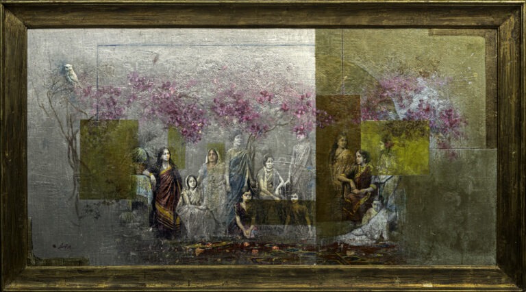 Revisiting, The Lost Whispers,79'' x 43', Mixed Media on Canvas Board